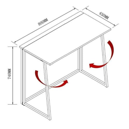 Folding Small Desk - Versatile Laptop Study Writing Table - White - Space-Saving Design - Perfect for Home Office