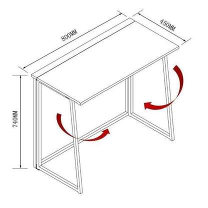 Folding Small Desk - Versatile Laptop Study Writing Table - White - Space-Saving Design - Perfect for Home Office