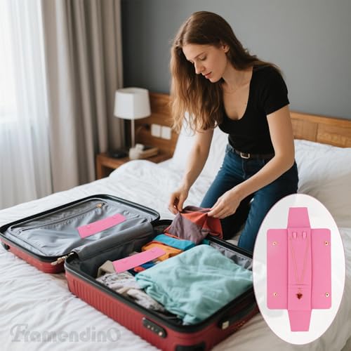 Framendino, 6 Pack Velvet Necklace Case Traval Jewelry Bag Organizer Pouch Holder Box for Women Storage Bridesmaid Wedding Peach Pink - color: Pink 2