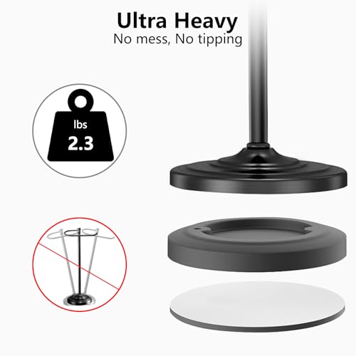 Black Bath Hand Towel Holder Stand,Stainless Steel 16 Inch Free Standing Towel Rack,Heavy Weight Towel Bar for Bathroom Vanity Countertop &Kitchen - color: Black