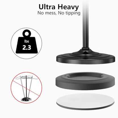 Black Bath Hand Towel Holder Stand,Stainless Steel 16 Inch Free Standing Towel Rack,Heavy Weight Towel Bar for Bathroom Vanity Countertop &Kitchen - color: Black