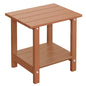 Adirondack Outdoor Side Table, 16.6" Small Patio End Table, 2-Tier HDPE Plastic Table for Poolside Porch Garden, Weather Resistant & Easy Assembly (Teak, Rectangle) - color: Teak, style: Rectangle