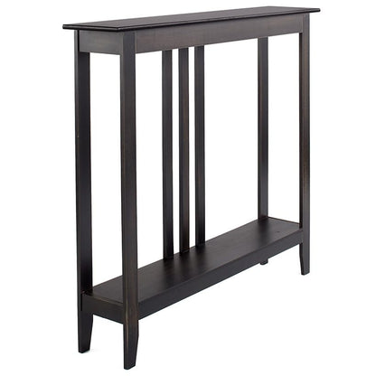 The Lakeside Collection Slim Space Saving Accent Table 36" W x 7" D x 32" H - Antique Black - color: Antiqued Black