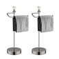 ROLABAM Hand Towel Holder for Bathroom, Hand Towel Rack Stand with Heavy Weighted Base, Crystal Ball Countertop Towel Rack Stand for Bathroom Kitchen (Brushed Nickel, 2 Pack) - color: Brushed Nickel-2pcs
