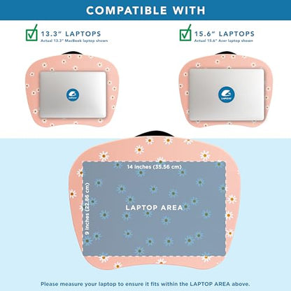 LAPGEAR MyStyle Lap Desk – Pink Daisy, Fits 15.6” Laptops - color: Pink Daisy