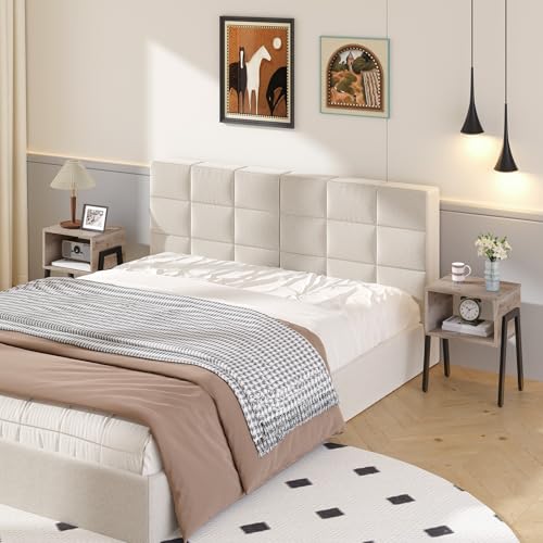 HOOBRO Nightstands Set of 2, Stackable End Tables, Small Side Tables, Bedside Tables with Open Storage Shelf, for Small Spaces, Bedroom, Living Room, Greige and Black BG38BZP201 - color: Greige + Black