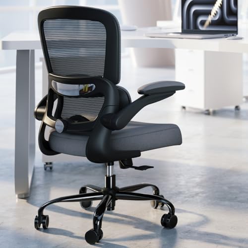 TRALT Office Chair - Ergonomic Desk Chair with Adjustable Lumbar Support, Mesh Computer Chair, Executive Chair for Home Office Comfortable Lumbar Support (1, Fog Gray) - color: Fog Gray