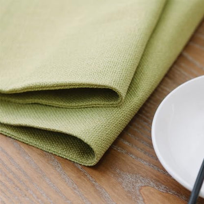 Set of 4,Soft Caddice Faux Linen 2 Side Place Mats Heat Resistant Dining Table Place Mats Kitchen Table Mats 12 x 18 Green - color: Green, size: Rectangular Placemats 12" x 18"