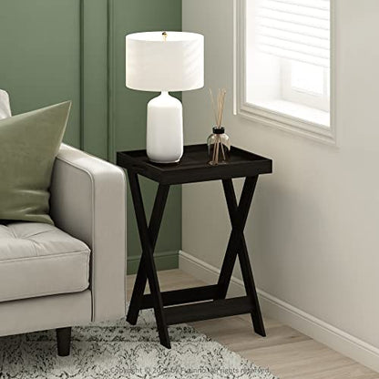 Furinno Classic Tray Table with Removable Tray, Espresso - color: Espresso, style: With Tray