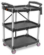 WEN Compact Foldable Service Utility Cart, Three Tier with 165-Pound Capacity (73065) - size: Foldable Cart