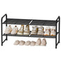 Shoe Rack 2 Tier 33” Heavy Duty Metal Closet Shoe Organizer Shelf,Black - color: Black, size: 2 Tier(32 inch)