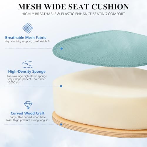 FelixKing Office Chair, Ergonomic Desk Chair Breathable Mesh Chairs Adjustable High Back Lumbar Support Flip-up Armrests, Executive Rolling Swivel Comfy Computer Chairs Home Office Light Blue - color: Light Blue