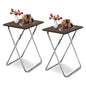 Folding TV Tray Table on Bed & Sofa,Snack Table,TV Dinner Tray (Walnut,2PC） | with Sturdy MDF,25In Portable Table with No Assembly Required - color: Walnut, size: 2pcs