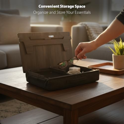 Laptop Tray with Cushion (Black) - color: Black