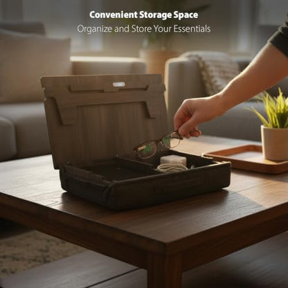 Laptop Tray with Cushion (Black) - color: Black