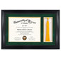 GMFrames 8.5x11 Diploma Frame with Tassel Holder, Solid Wood & Tempered Glass, Green over Gold Mat, Black Finish with Intricate Black Rope Detail - color: Black / Green Gold Mat, size: 11x17 for 8.5x11 with Tassel