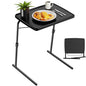 Max TV Tray Table, Allpop Adjustable Large TV Tray for Eating, Folding Dinner Laptop Table on Couch & Bed with 6 Heights & 3 Tilt Angles, Black - color: Black, size: Allpop-Max TV Tray