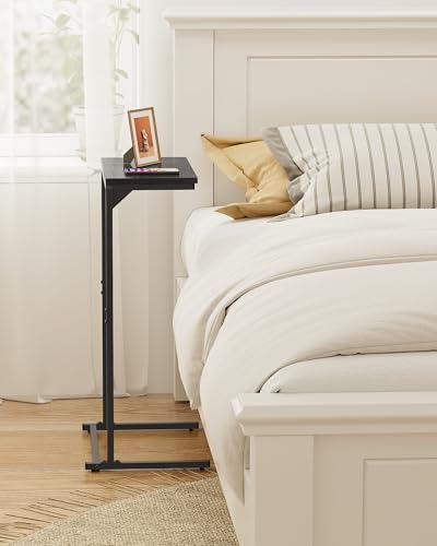 TUTOTAK C Shaped End Table, Small Side Table, Set of 2, 28.7 inch Tall Couch Table, Sofa Table, Living Room, Bed Room, Black TB01BK0712 - color: Black