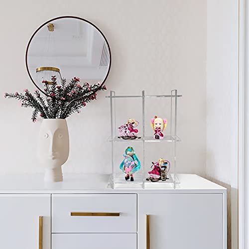 Sumerflos 3-Tier Acrylic Tabletop Display Shelf, Modern Clear Display Stand, Sturdy Storage Shelves for Toy, Makeup, Perfume, Spice