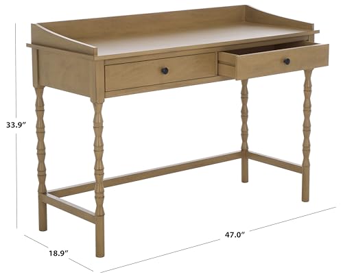 SAFAVIEH Home Collection Astaroth Desert Brown 2-Drawer Computer Table Office Writing Desk - color: Desert Brown