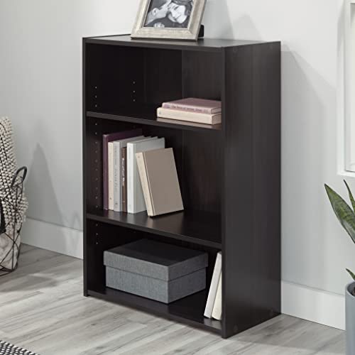 Sauder Beginnings 3-Shelf Bookcase, Bookshelf with Adjustable Storage Shelves, in Med Wood Finish - color: Cinnamon Cherry