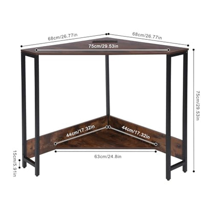 Corner Desk with Outlets, Small Desk for Limited Space, Modern Design with USB Ports and Power Sockets, Easy Assembly, Sturdy Construction for Home Office