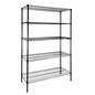 SUNLPH Heavy Duty 5-Tier Wire Shelving Adjustable Shelves Unit Metal Storage Rack Flat for Laundry Kitchen Pantry Garage Closet Organization (Black, 47.1" L x 17.6" W x 72.2" H) - size: 47.1"L x 17.6"W x 72.2"H - Flat