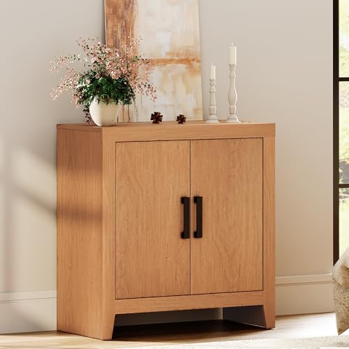 WAMPAT Farmhouse Wood TV Stand with Storage Cabinet for TVs up to 50 Inch, 31.5" Entertainment Center, Media Console Table for Living Room, Dining Room & Entryway, Mocha - color: Mocha