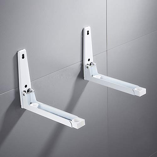 Hovico Foldable Stretch Shelf Rack Wall Mount Kitchen Microwave Oven Stand Bracket - color: Style C