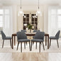 COLAMY Upholstered Dining Chairs Set of 6, Modern Kitchen Chairs with Back, Wood Side Dining Room Chairs for Kitchen, Dining Room, Restaurant, Light Grey - color: Light Grey, size: Set of 6