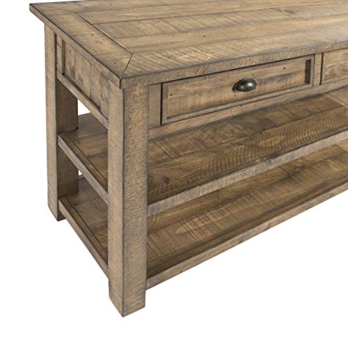 Martin Svensson Home Monterey Solid Wood Sofa Console Table - Reclaimed Natural Finish - Modern Farmhouse - Entryway Table with Two Spacious Drawers - color: Reclaimed Natural
