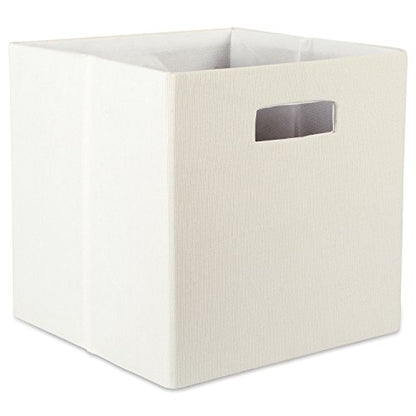 DII Collapsible Polyester Storage Cube, Solid, Lightweight and Durable, Small Square, 11x11x11, Off-White - color: Off White, size: Small Square, 11x11x11"