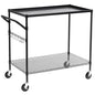 WDT 2-Tier Utility Cart with Wheels, Metal Cart with 1000LBS Capacity, NSF Heavy Duty Rolling Cart, Commercial Grade Serving Tool Storage Carts for Warehouse Garage Kitchen, 24"D x 40"W x 39"H, Black - color: Black 2 Tier Large