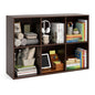 6-Cube Bookcase, 2-Tier Solid Wood Storage Organizer Brown 35.4in | Open Bookcase for Bedroom, Study, Bookstore & Office