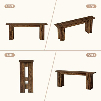 Tribesigns 86.6 Inch Extra Long Console Table, Rustic Narrow Farmhouse Sofa Table Behind Couch, Wooden Entryway Table for Living Room Hallway Foyer Entrance