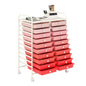 DREAMADE Rolling Cart with Storage Drawers, Utility Cart with Removable Plastic Drawers, Lockable Wheels, Art Cart for Classroom Organization Art Supplies Office Scrapbook (20 Drawers, Mixed-pink) - color: Mixed-pink, style: 20 Drawers