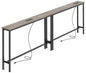 SUPERJARE 78.8 Inch Narrow Console Table with Outlet, Sofa Tables, Behind Couch Table, Long Entryway Tables with Charging Station, for Living Room, Oak - color: Oak, size: 5.7''D x 78.7''W x 29.7''H
