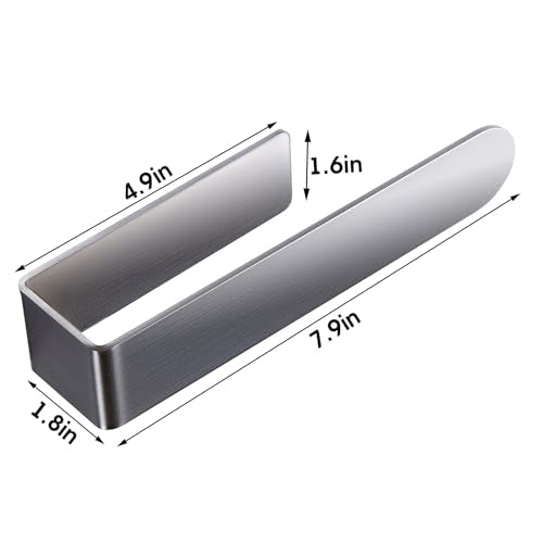 Taozun Hand Towel Holder/Hand Towel Ring - Self Adhesive Bathroom Towel Bar Stick on Wall, SUS 304 Stainless Steel Brushed | Hand Towel Rack, 7.9 Inch, For Bathroom/Kitchen/RV/Renter, Space Saver, Easy to Install, Peel and Stick, No Drilling, Sturdy - col