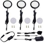 AIBOO Under Cabinet LED Black Cover Puck Lighting Kit with Touch Dimmer Switch for Kitchen Cupboard Closet Lighting (3 Lights,Warm White) - color: Warm White, size: 3 lights