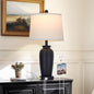 CINSARY 25" Retro Black Farmhouse Jar Table Lamps, 3 Way Touch Control Rustic Bedside Lamps with USB A+C Ports & AC Outlet, Pot Nightstand Lamps for Bedroom Living Room (LED Bulbs Included) - color: Retro Black-1Pack