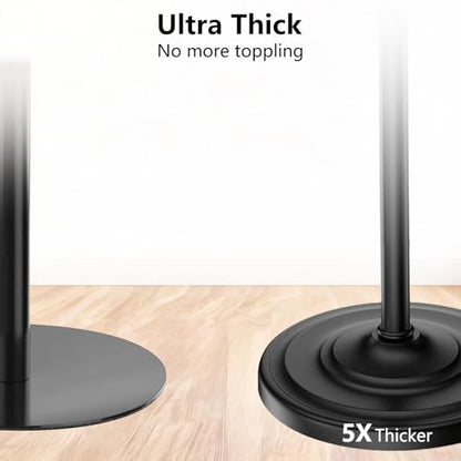Black Bath Hand Towel Holder Stand,Stainless Steel 16 Inch Free Standing Towel Rack,Heavy Weight Towel Bar for Bathroom Vanity Countertop &Kitchen - color: Black