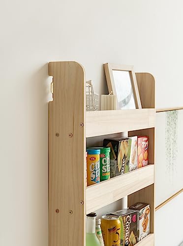Solid Wood Bookshelf Bookcase Book Shelf Organizer for Books, Toy Storage Bookshelf Rack Wall for Kids and Adults (Width 23.6in (60CM)) - size: Width 23.6in (60CM)