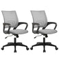 BestOffice | Ergonomic Office Chair | Mid-Back Swivel Desk Chair | Breathable Backrest & Lumbar Support | Adjustable Height | Sponge Seat | Rolling Wheels | Grey | for Adults & Women | Pack of 2 - color: Grey, style: pack of 2