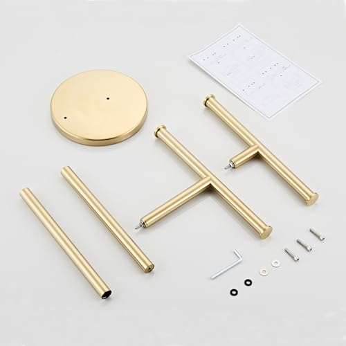Hand Towel Holder, NEWRAIN Double Countertop Hand Towel Holder Stand, Stainless Steel Free Standing Hand Towel Rack with Heavy Base, for Bathroom Kitchen & Counter top, Brushed Gold - color: Brushed Gold, style: 2-Tier