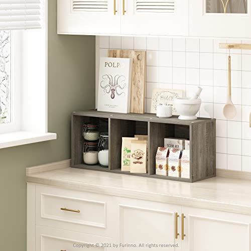 Furinno Pasir 3-Tier No Tool Assembly Open Shelf Bookcase, French Oak - color: French Oak, size: 3-Tier Cube No Tool