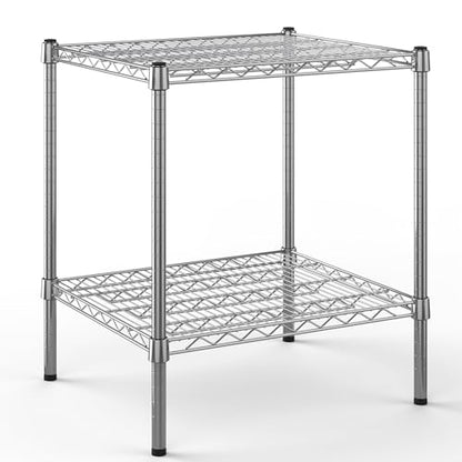 21" Deep x 24" Wide x 27" Height Wire Shelving Kit | 2-Tier | NSF Commercial Storage Rack Unit - size: 21" Deep x 24" Wide