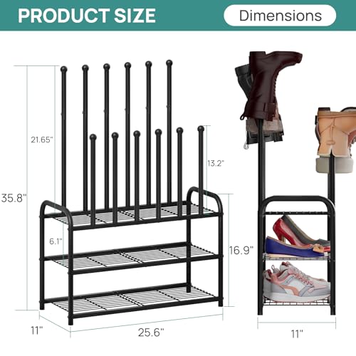 viewcare Tall Boot Rack, Boot Rack Organizer, Tall Boots with Shoe Rack for Closet, Shoe Shelf Storage Organizer for Entryway Space - size: Long