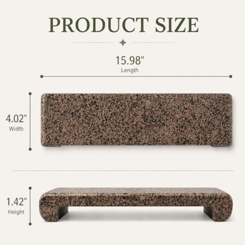 Marble Tray Pedestal Stand, 16"x4" Marble Vanity Tray with Feet for Bathroom Counter Kitchen Sink, Rectangular Stone Riser for Soap Dispenser Perfume Jewelry Display Stand(Golden Star) - color: Golden Star