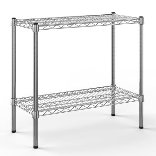 14" Deep x 30" Wide x 27" Height Wire Shelving Kit | 2-Tier | NSF Commercial Storage Rack Unit - size: 14" Deep x 30" Wide