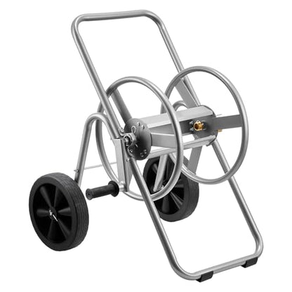 VEVOR Hose Reel Cart, 200/300 ft High-Pressure Garden Hose Cart, Hoses Reel Carts with Two Wheels, Handle & Heavy-Duty Mesh Storage Basket, Portable Hoses Reels for Garden Watering, Car Washing - style: 200 ft